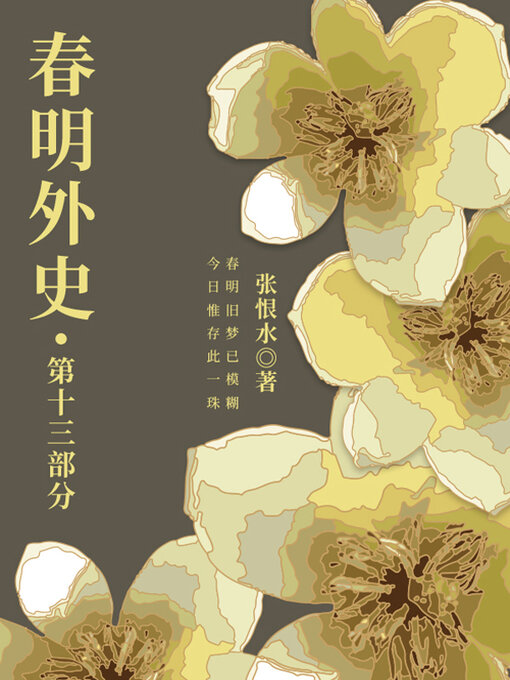 Cover image for 春明外史·第十三部分（张恨水经典爱情故事）